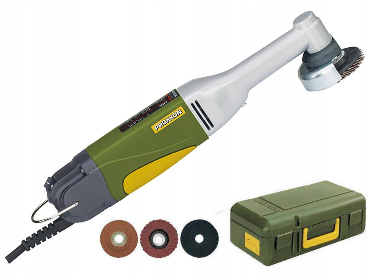 PROXXON 28547 LHW angle grinder with long neck + 3 discs suitcase 230V Packaging status original