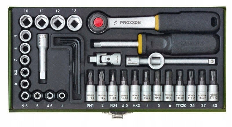 PROXXON Precision Wrench Set 1/4 PR23080 36 ele. Brand Proxxon