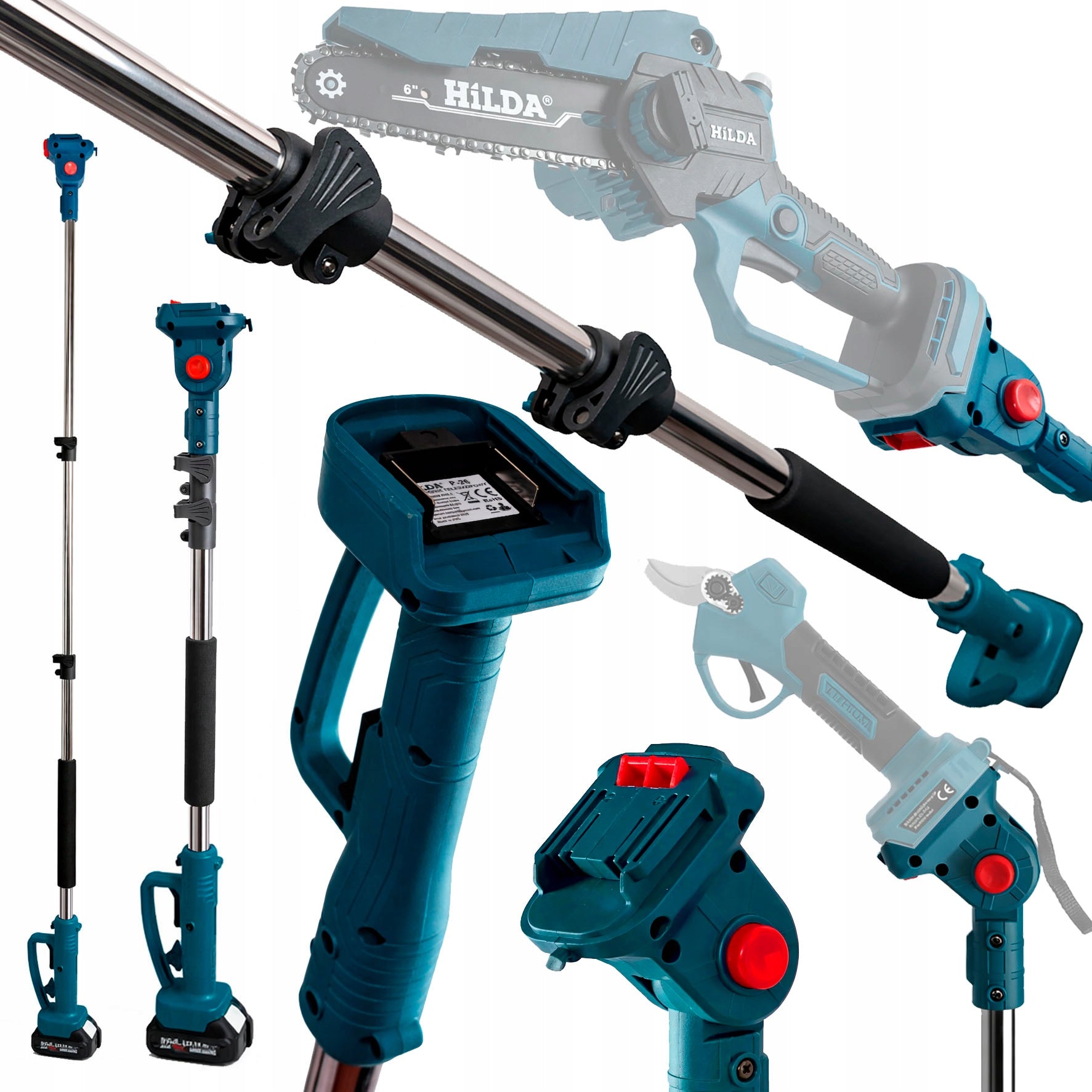 PRUNING SAW BOOM EXTENSION SAW 250 CM STAINLESS STEEL HILDA