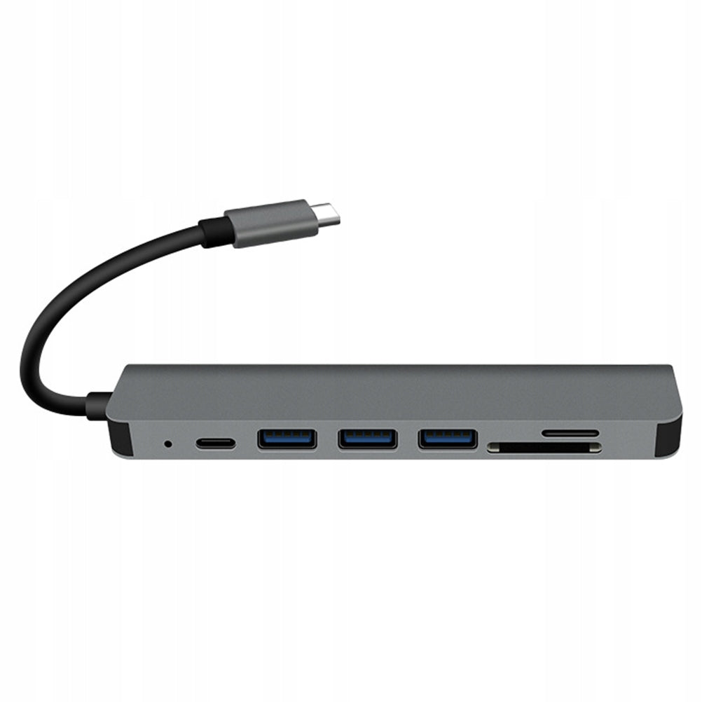 PRZENOŚNY 7-PORTOWY HUB USB ALUMINIOWY TYPE-C DO LAPTOPA Manufacturer code NA
