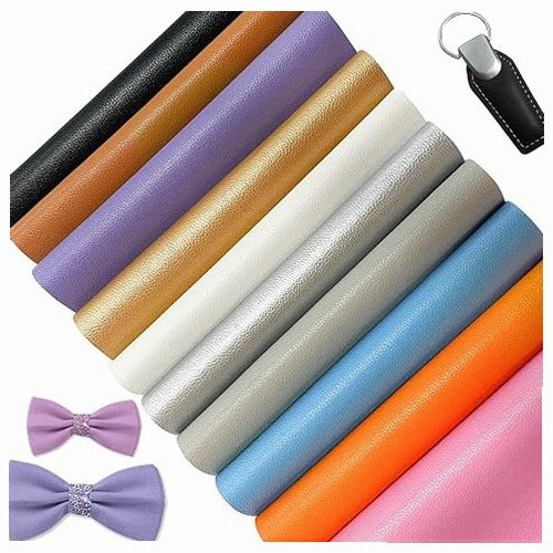 PU LEATHER FOR EARRINGS HANDBAGS DIY CRAFTS 10 PIECES 20X30 CM leather