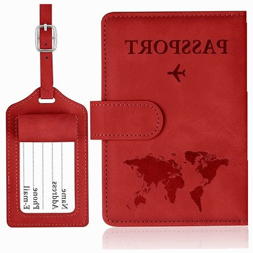 PU LEATHER PASSPORT CASE RFID LOCKING TRAVEL ORGANIZER FOR WOMEN