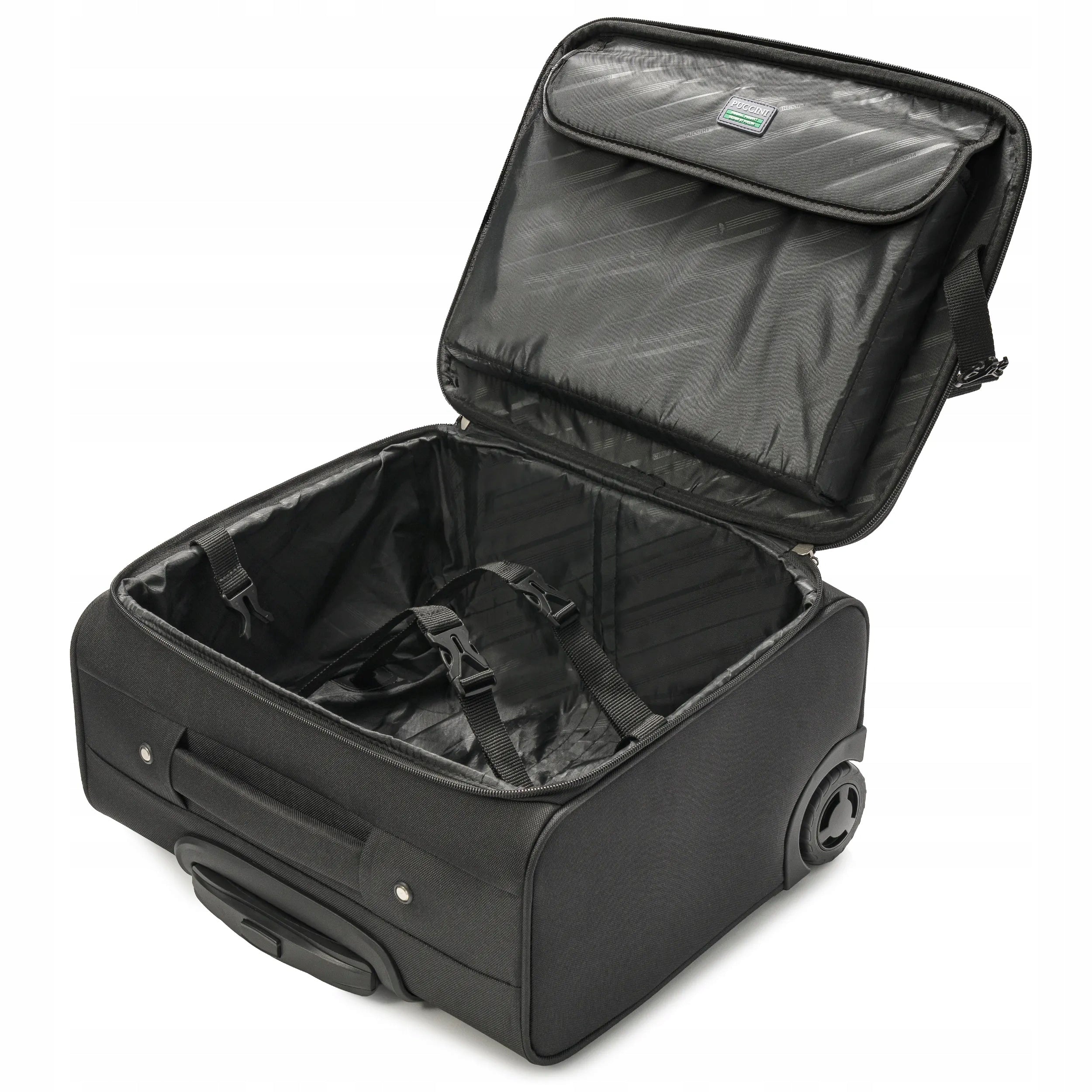 PUCCINI Cabin Suitcase Travel Bag Soft Pilot Black EM50252C-1 Height 40 cm