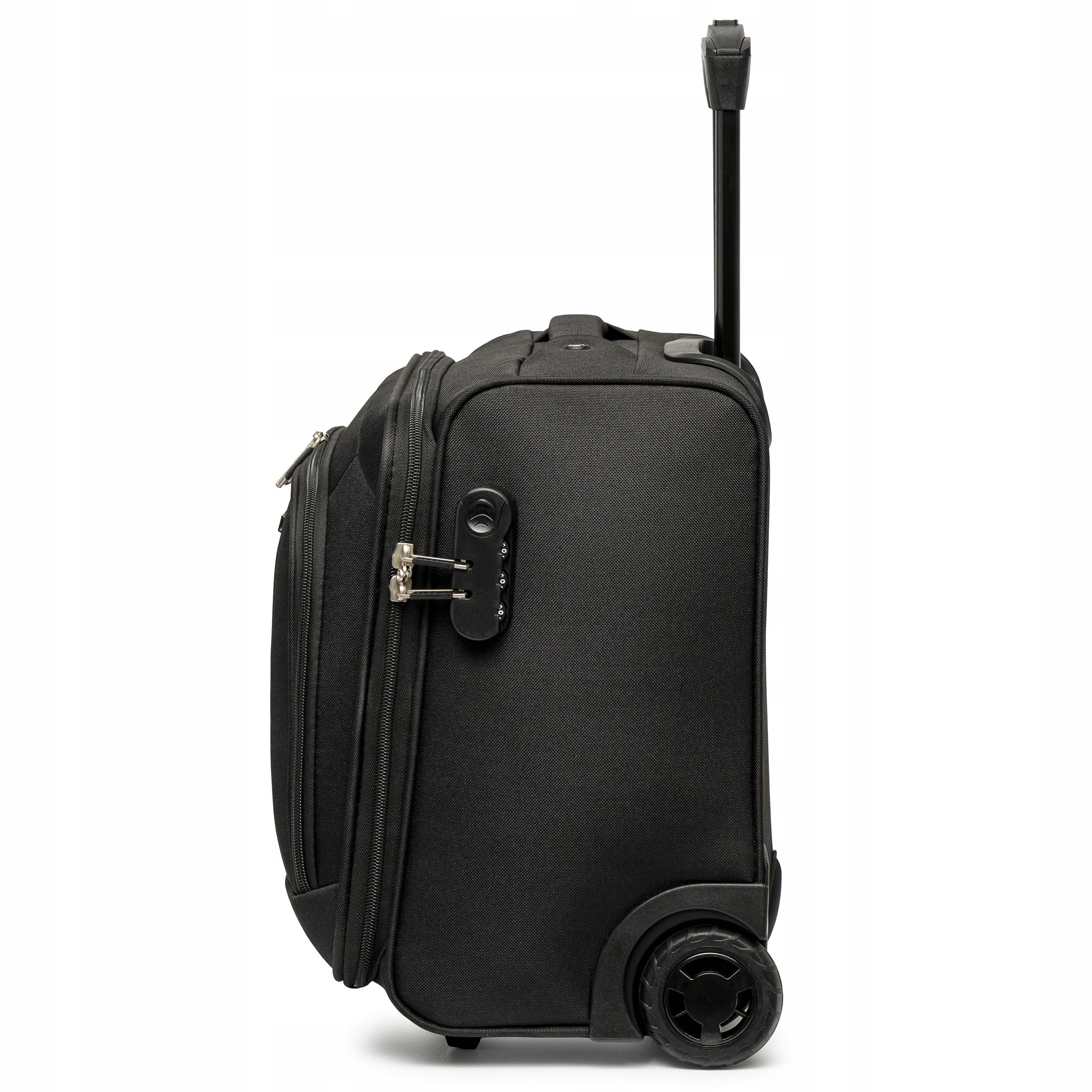 PUCCINI Cabin Suitcase Travel Bag Soft Pilot Black EM50252C-1 Manufacturer code EM50252C-1