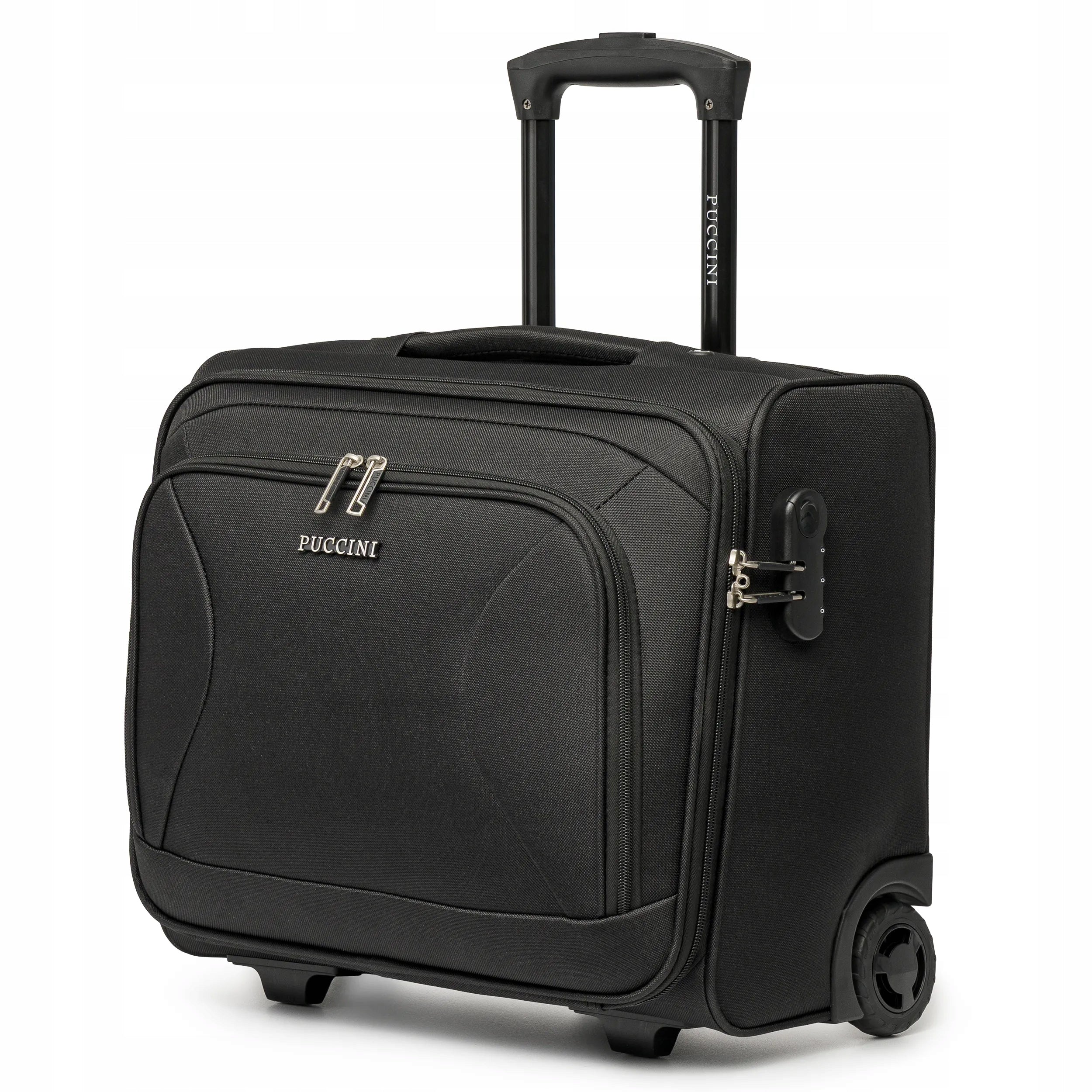 PUCCINI Cabin Suitcase Travel Bag Soft Pilot Black EM50252C-1