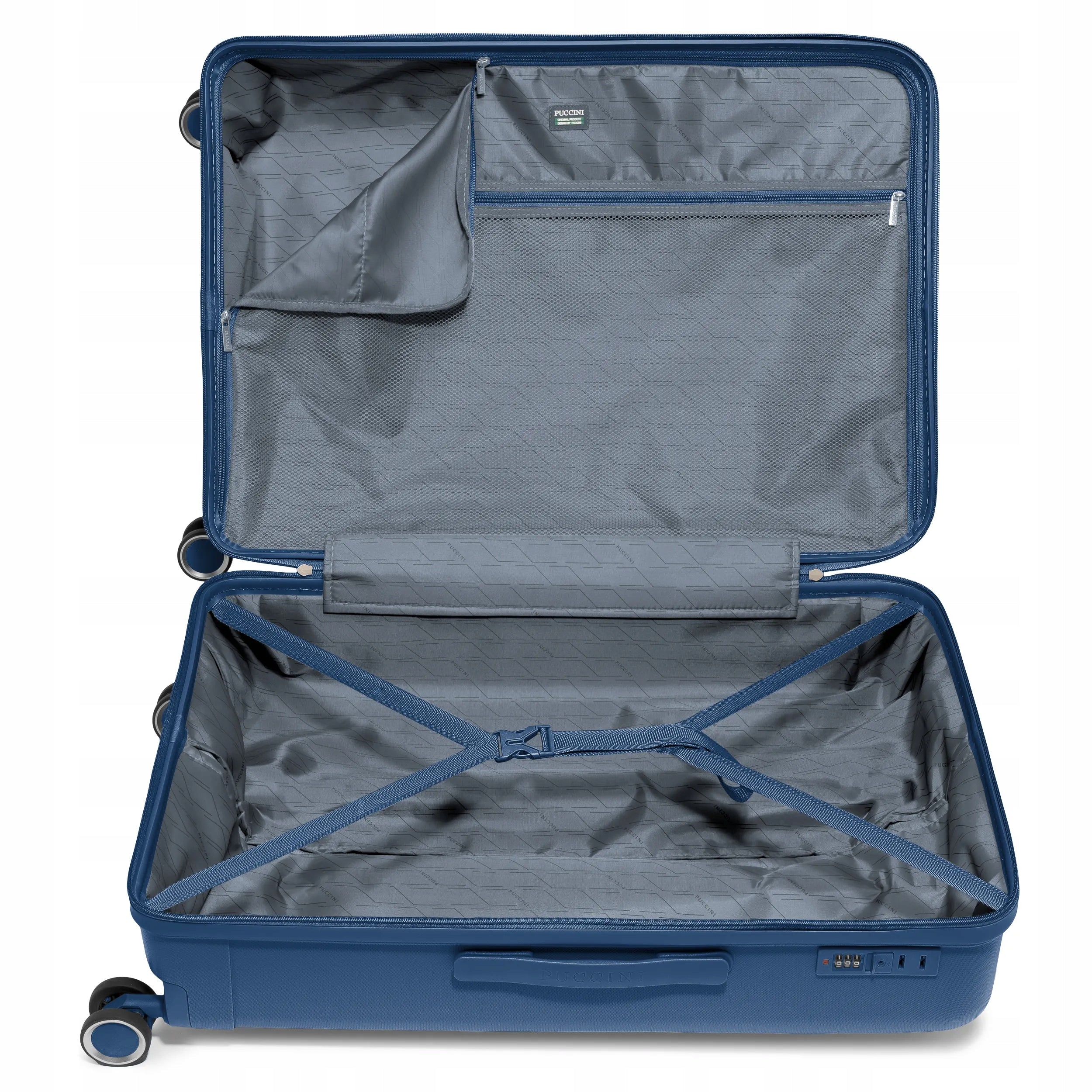 PUCCINI Large Travel Suitcase 4 Wheels Hard Polypropylene Garnet PP030A-7A Model PP030A-7A