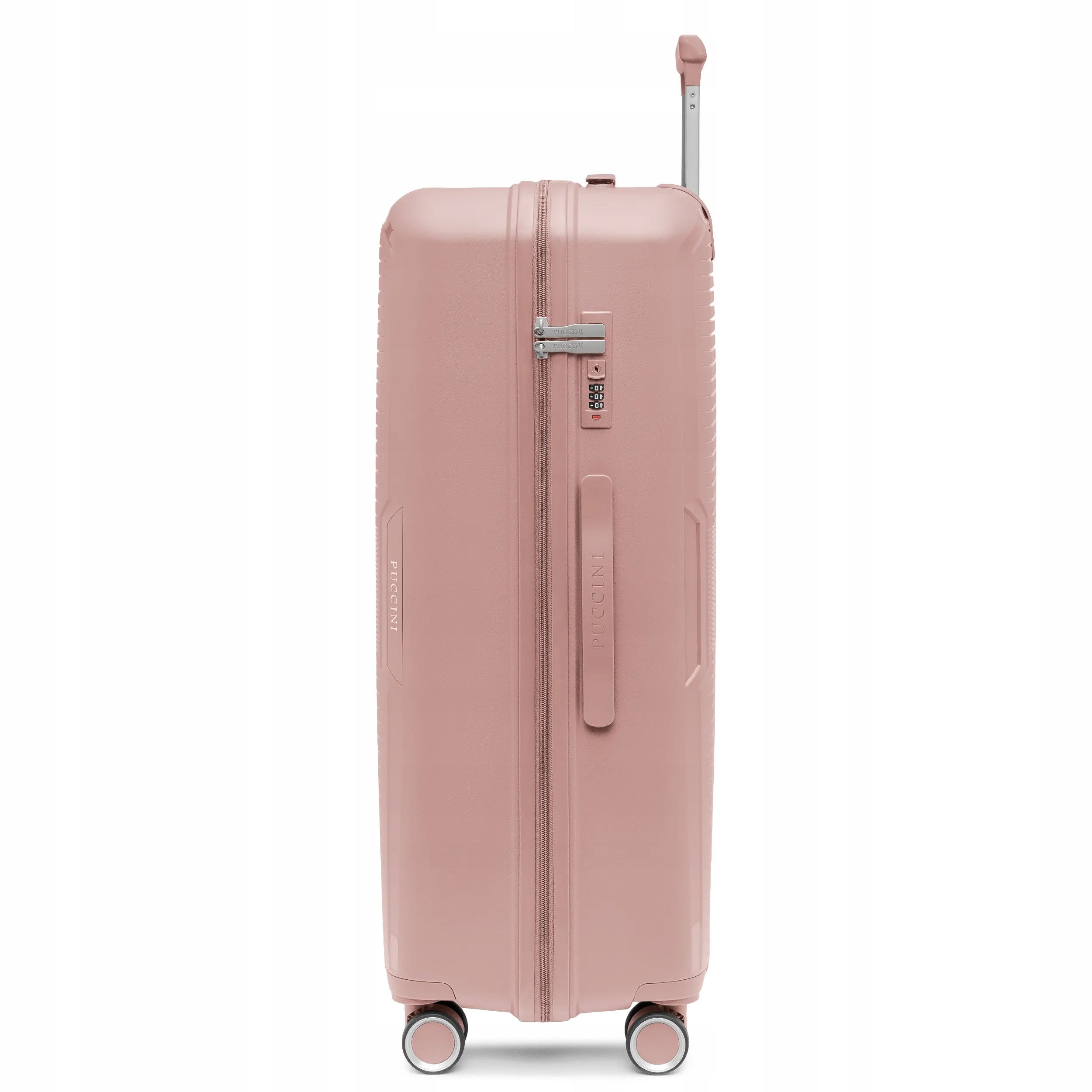 PUCCINI Large Travel Suitcase Hard On Wheels PP Pink PP029A-3C Brand PUCCINI