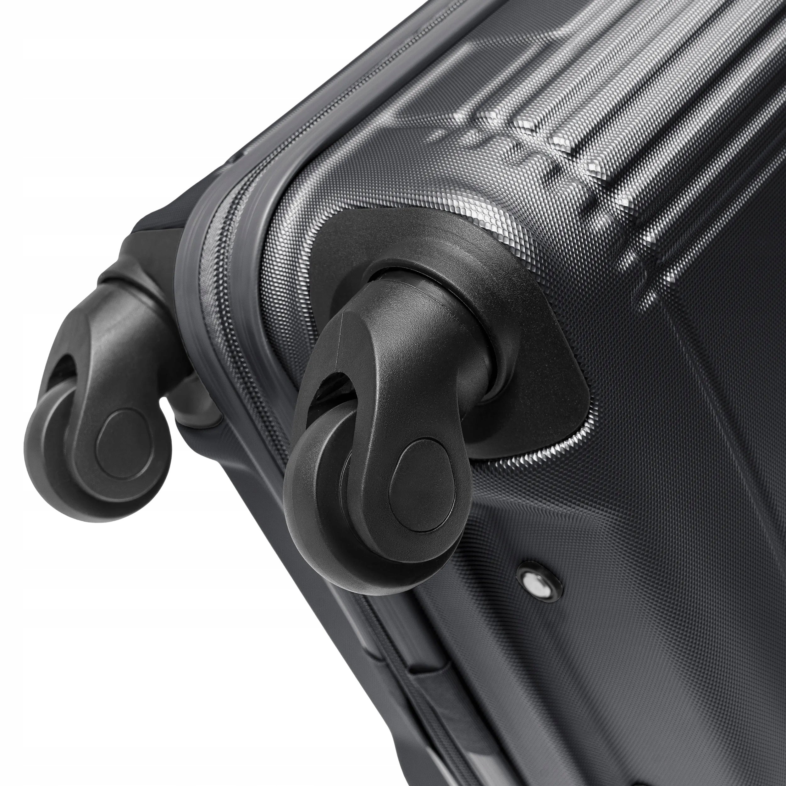 PUCCINI Large Travel Suitcase On Wheels Hard ABS Black ABS029A-1 Dimensions large