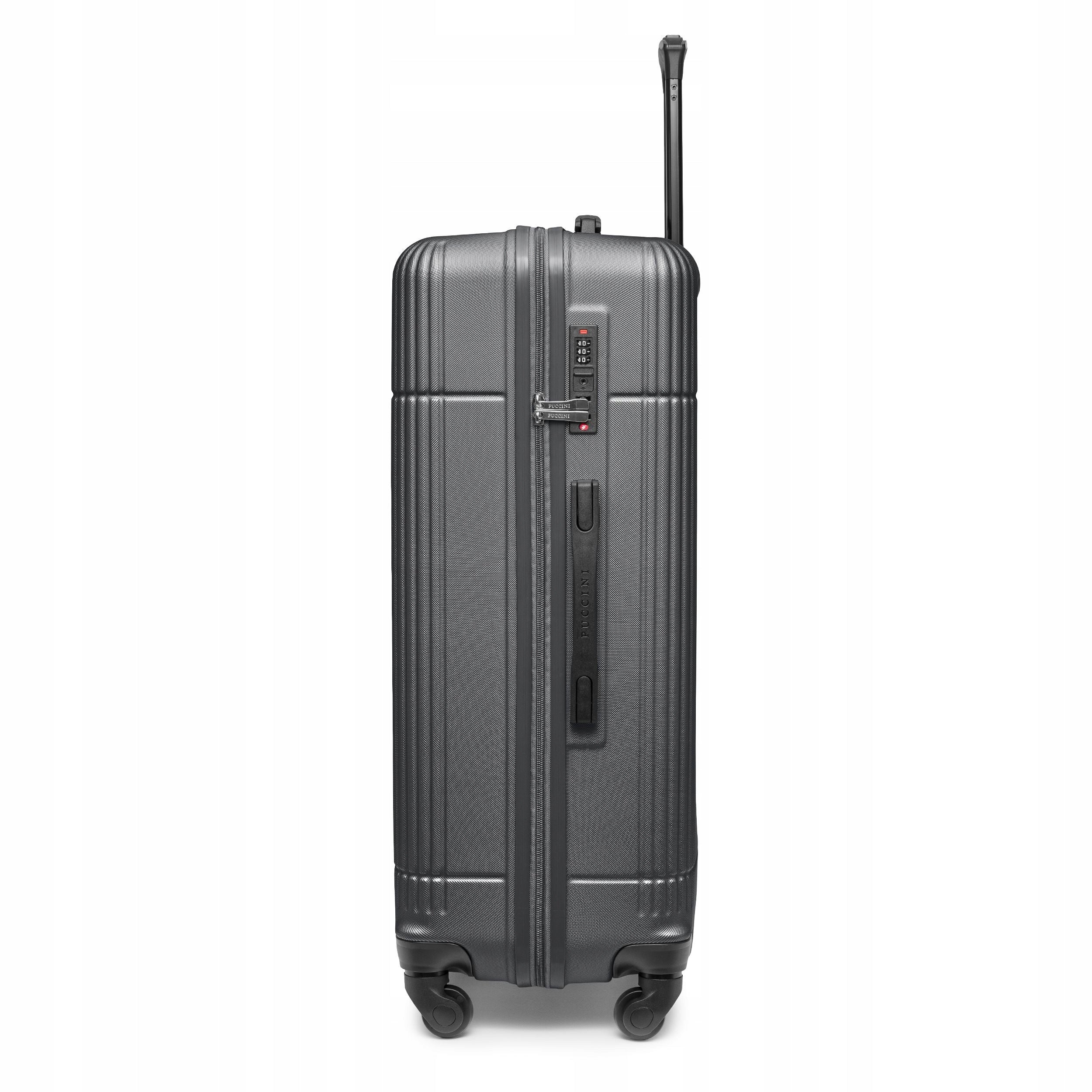 PUCCINI Large Travel Suitcase On Wheels Hard ABS Black ABS029A-1 Manufacturer code ABS029A-1