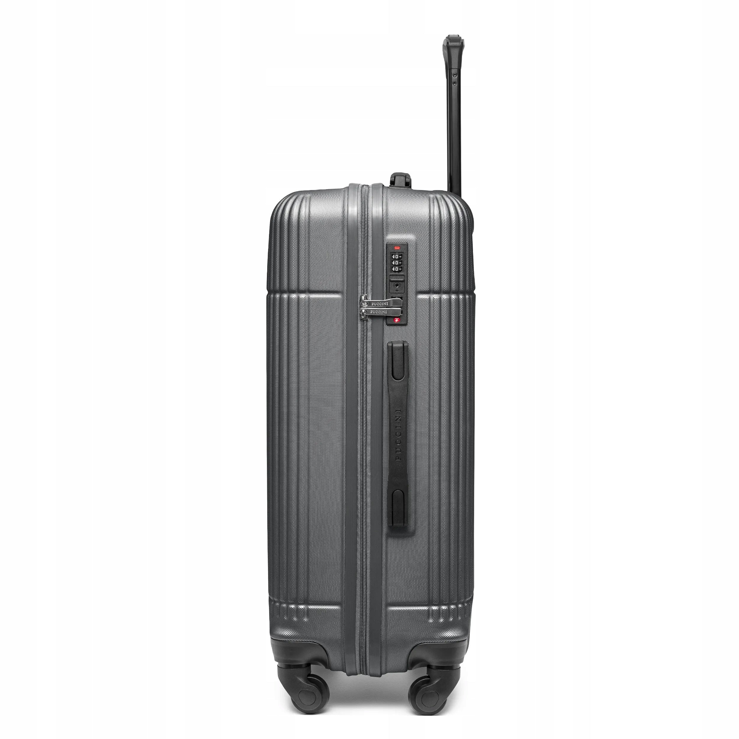 PUCCINI Medium Travel Suitcase On Wheels Hard ABS Black ABS029B-1 Manufacturer code ABS029B-1