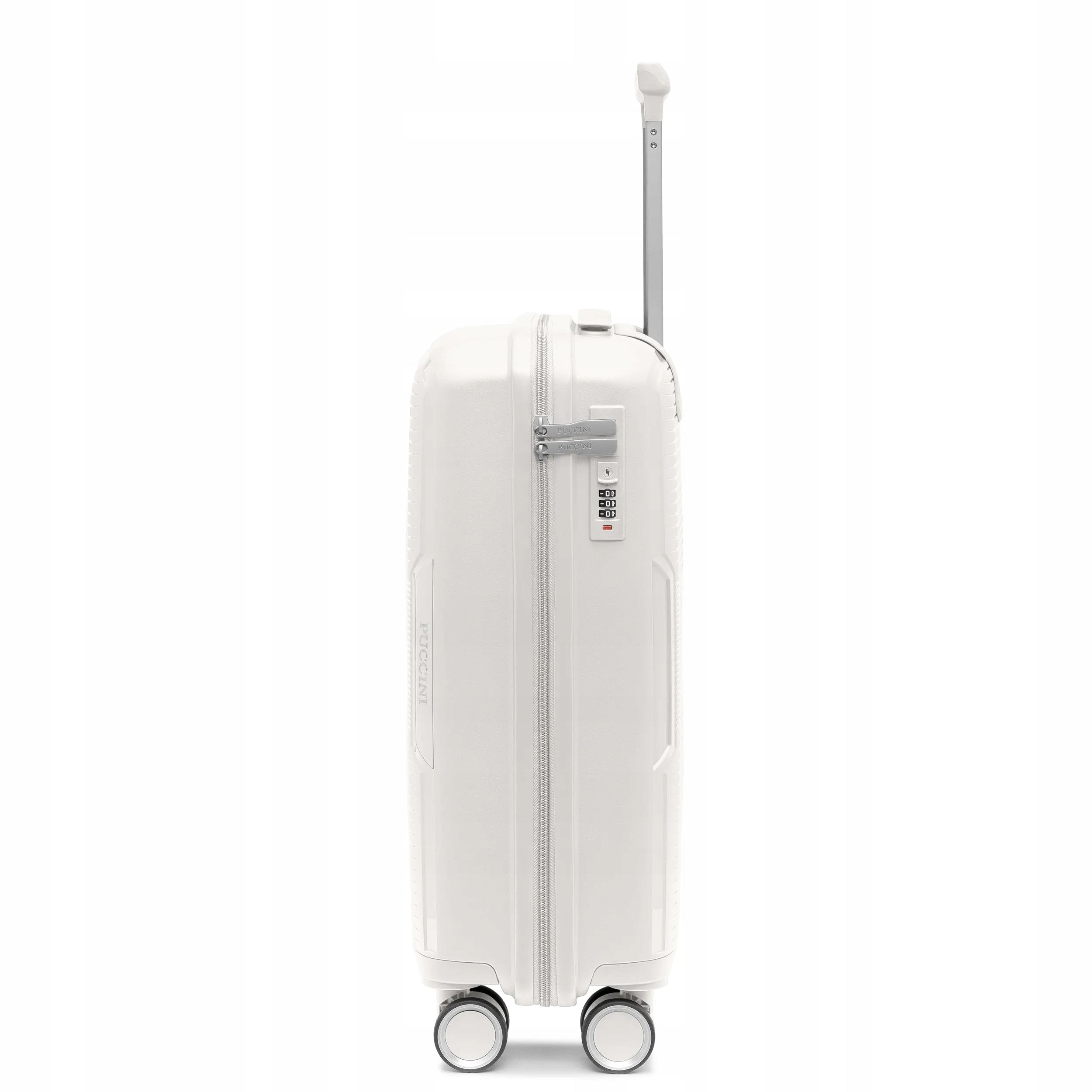 PUCCINI Travel Cabin Suitcase Hard On Wheels PP White PP029C-0 Brand PUCCINI