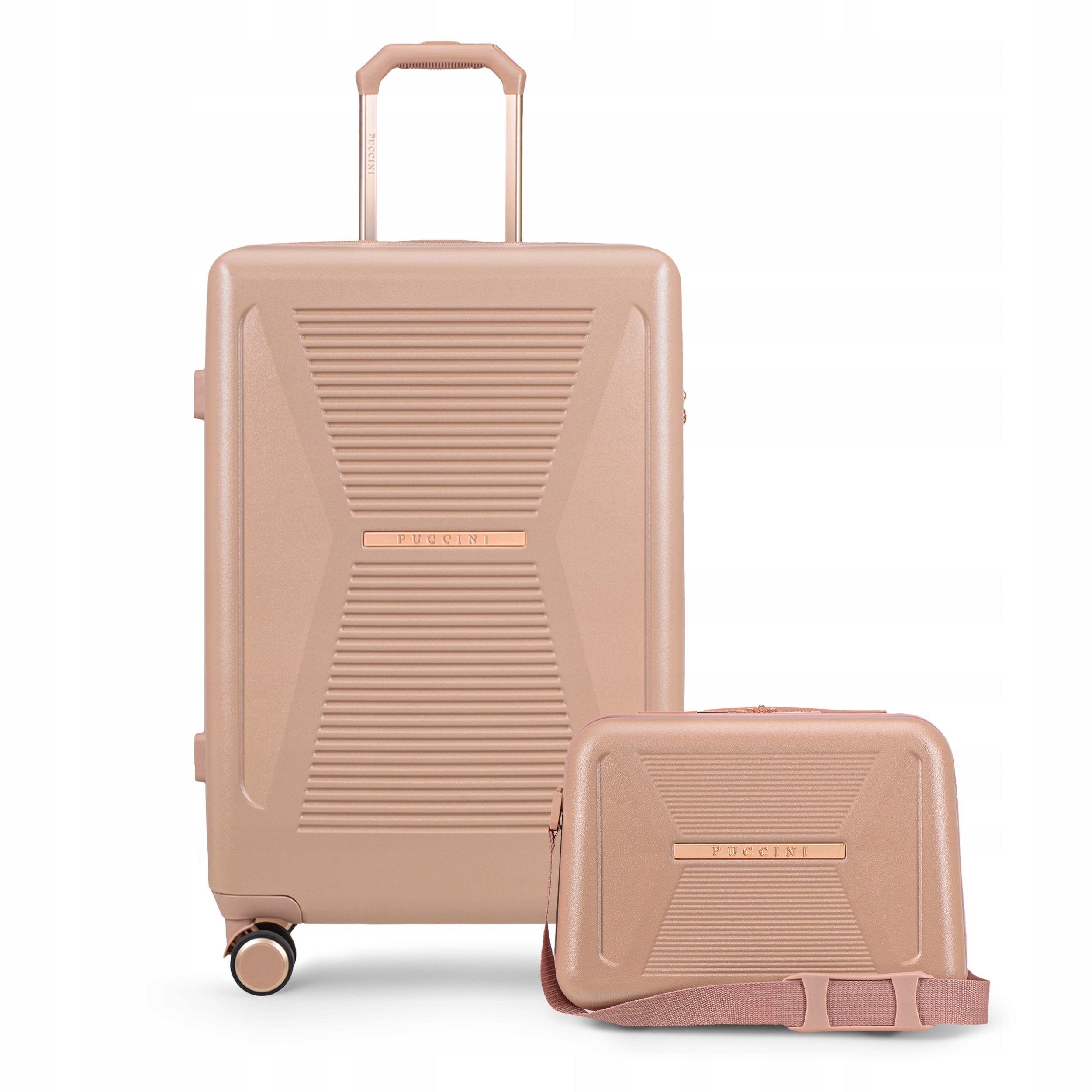 PUCCINI Travel Suitcase Set Medium+Kuferek Polycarbonate PC Set 2in1