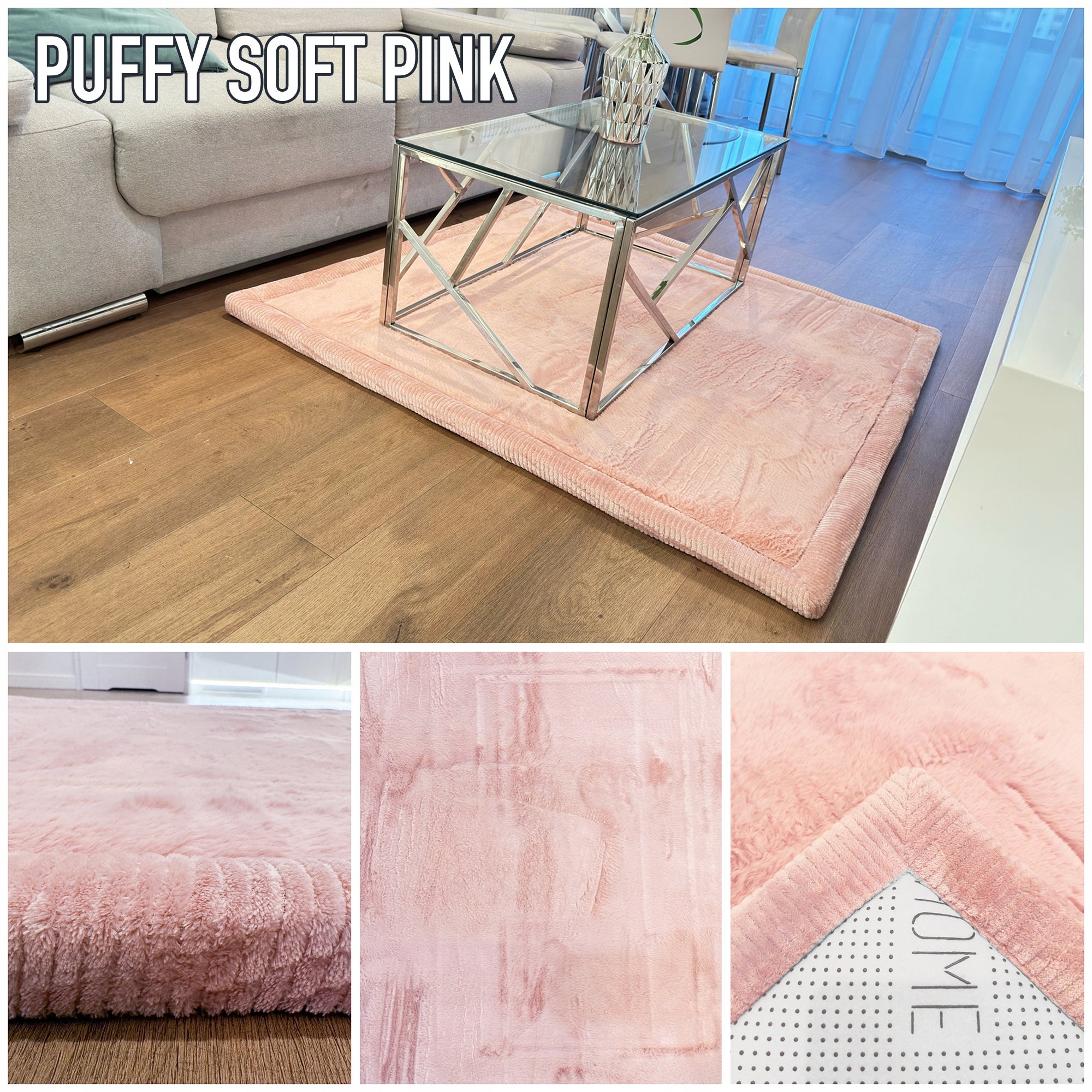 PUFFY SOFT CARPET 120X120 SOFT RABBIT THICK MODERN ANTI-SLIP Product width 120 cm