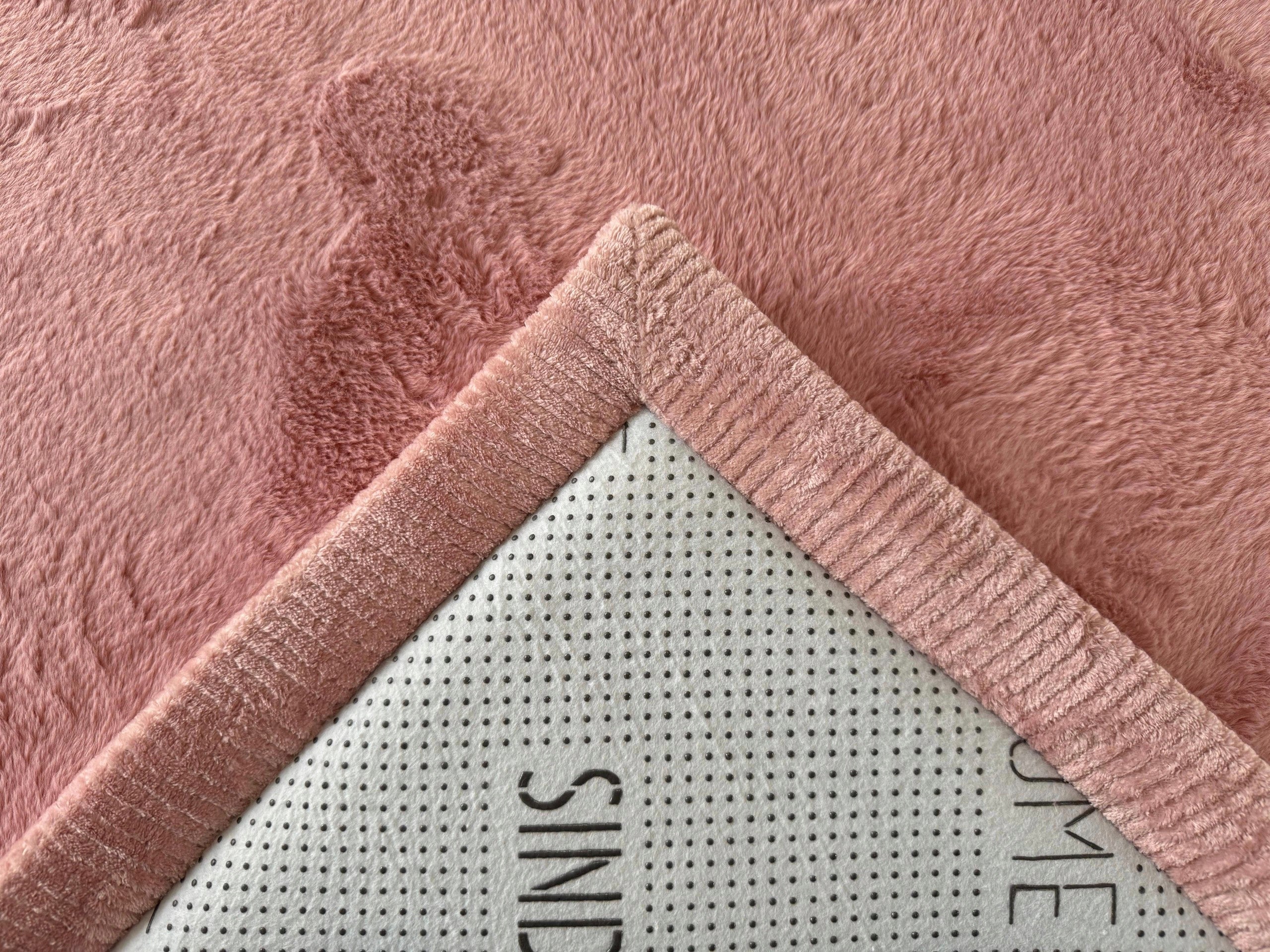 PUFFY SOFT PINK CARPET RABBIT 120X160 - THICK, PERFECT FOR ANY INTERIOR Brand Sindbad