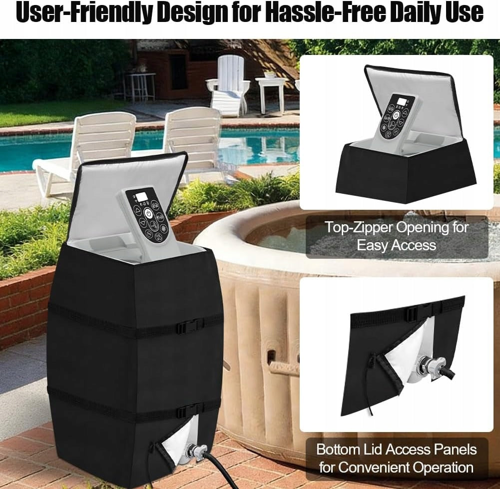 PUMP COVER FOR HOT TUB JACUZZI INSULATED PROTECTIVE Product width 43 cm