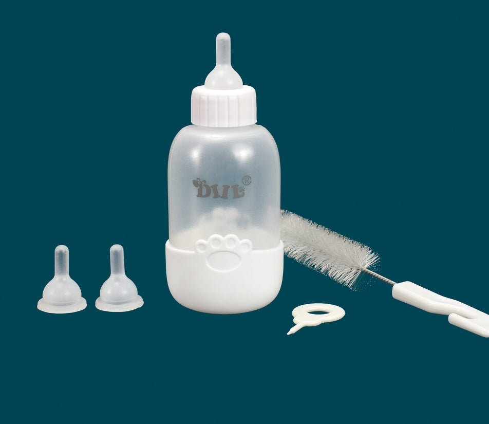 PUPPY KITTEN FEEDING BOTTLE SET WITH PACIFIERS BRUSH UNCLOGGER Brand no brand