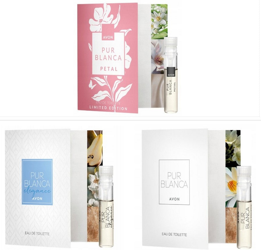 PUR BLANCA Avon eau de toilette 3 x sample