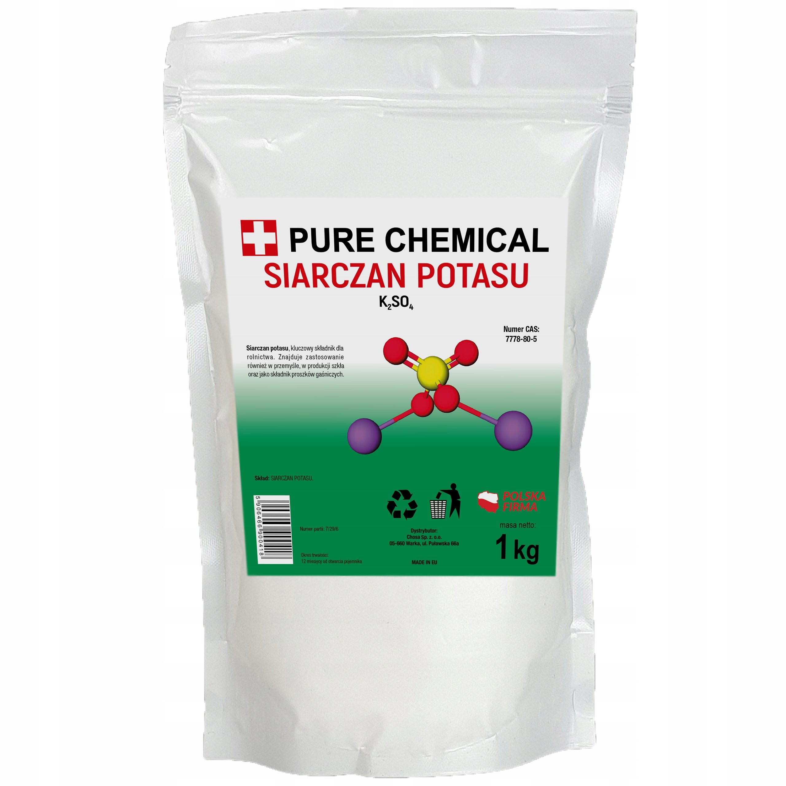 PURE POTASSIUM SULFATE 1kg Manufacturer code SIARCZAN POTASU 1kg