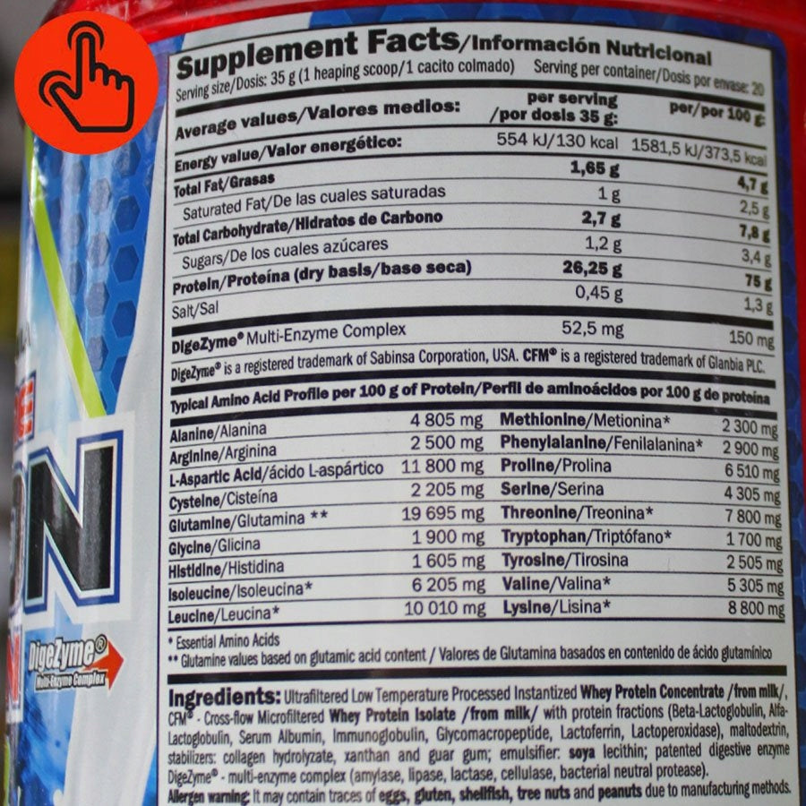 PURE WHEY PROTEIN The best WPC on the market, no additives without sweeteners Packaging status original