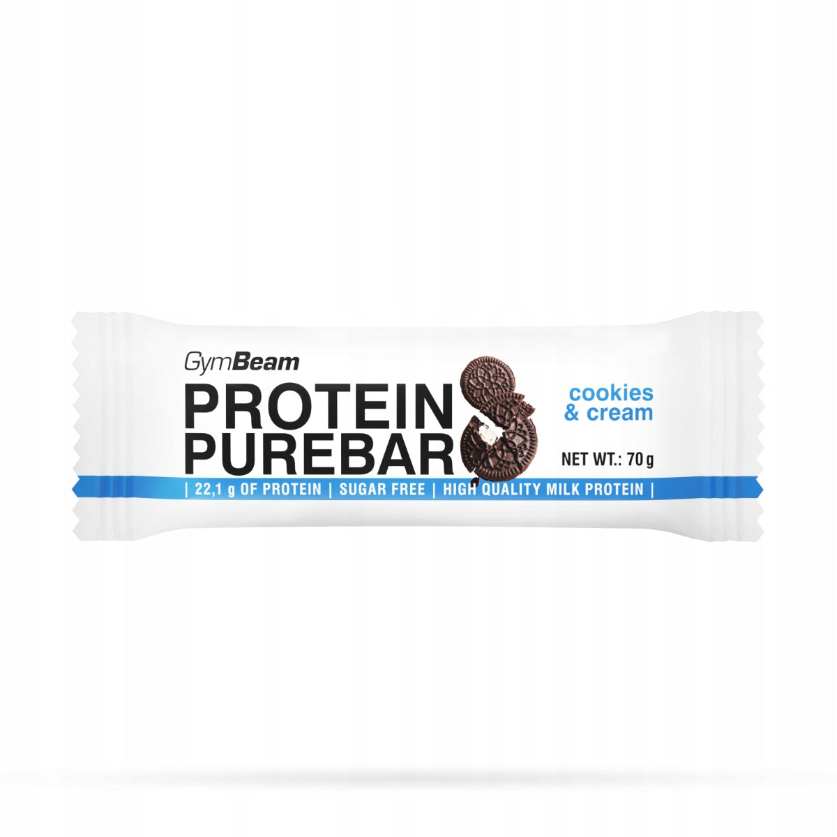 PUREBAR PROTEIN BAR - GymBeam 60 g cookies & cream Expiration date at least six months from the date of purchase