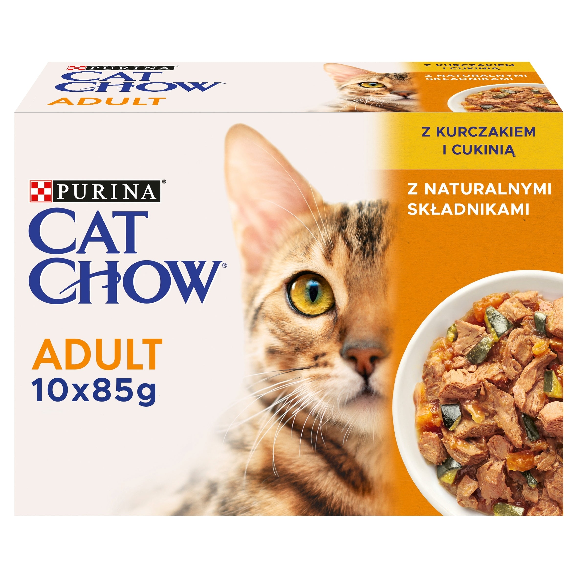 PURINA Cat Chow Adult Cat Food Chicken/Zucchini in Jelly 10x85g Manufacturer code 7613036596879