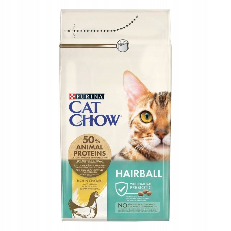 PURINA Cat Chow Hairball Chicken Rich Food 1,5kg + 2 Sachets Packaging status original