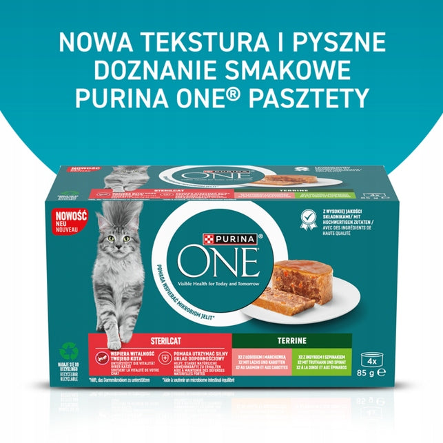 PURINA ONE Sterilcat Wet food for sterilized cats 4x85g Brand Purina ONE