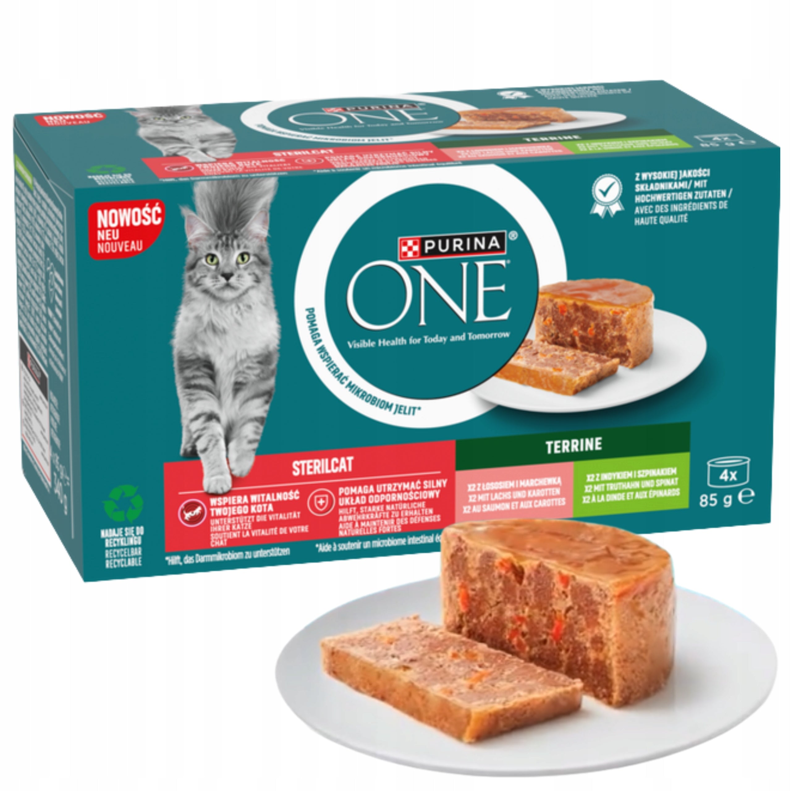 PURINA ONE Sterilcat Wet food for sterilized cats 4x85g