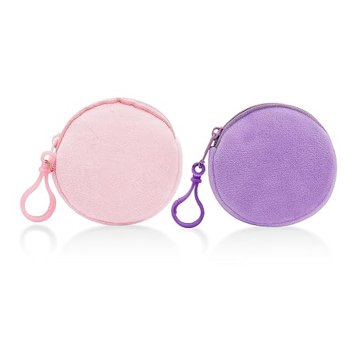 PURSE ROUND PLUSH WOMEN'S ZIPPER 2 PCS for home