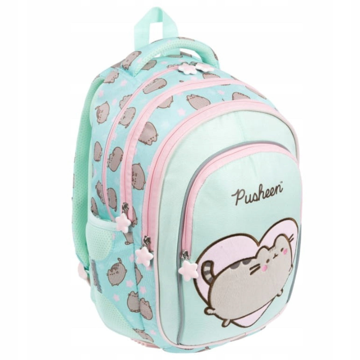 PUSHEEN BACKPACK FOR ELEMENTARY SCHOOL BACKPACK FOR GIRLS MINT 4 COMPARTMENT Manufacturer code 5903235679445