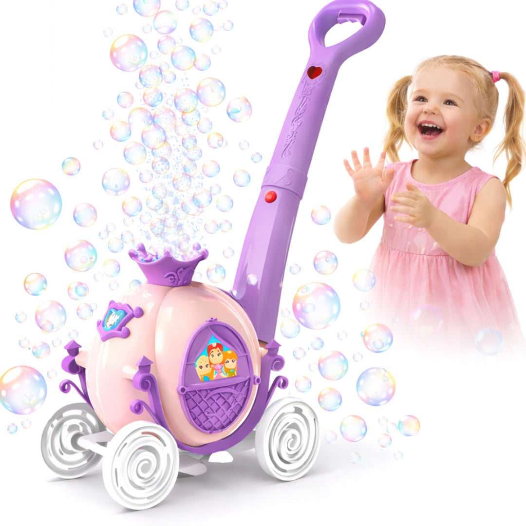 PUSHER SOAP BUBBLE MACHINE CARRIAGE BUBBLE MACHINE + BUBBLE LIQUID