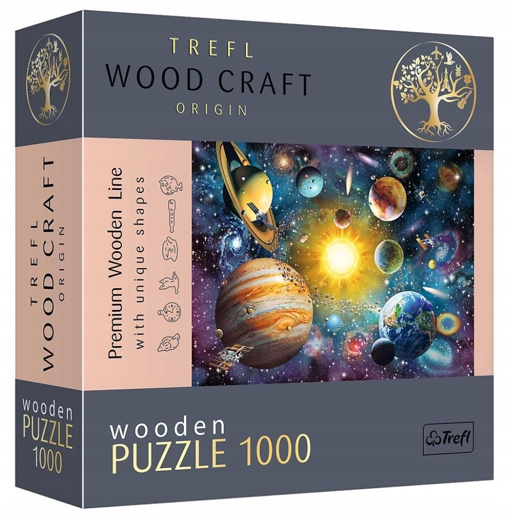 Dėlionė Trefl Wood Craft Origin Saulės sistema, 1000d