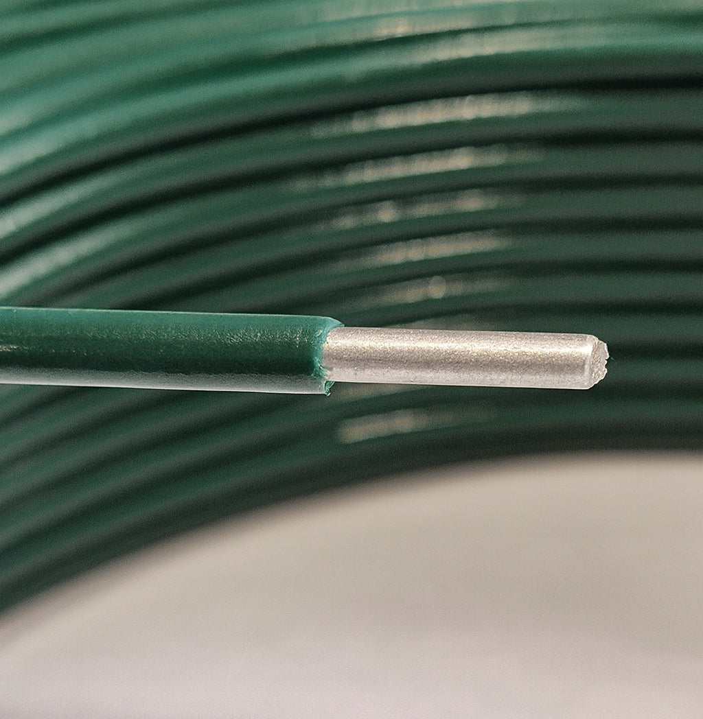 PVC COATED HORTICULTURAL TENSION WIRE FOR MESH 2,8 - 2,0MM 100M GREEN Brand Thomas