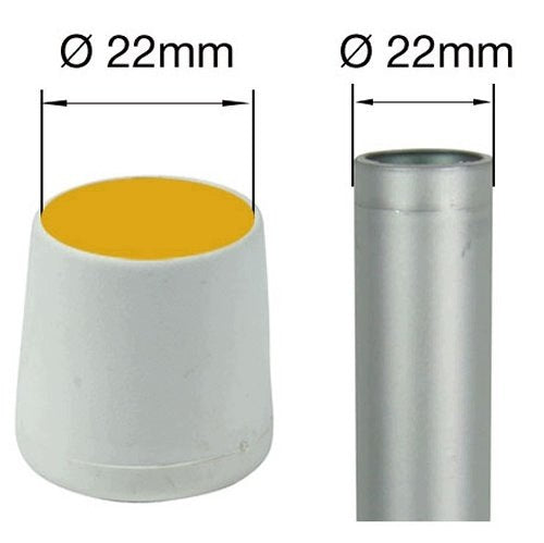 PVC FURNITURE LEG PROTECTIVE PADS WHITE 22MM SET OF 4PCS STEEL Manufacturer code SWC5908151665404