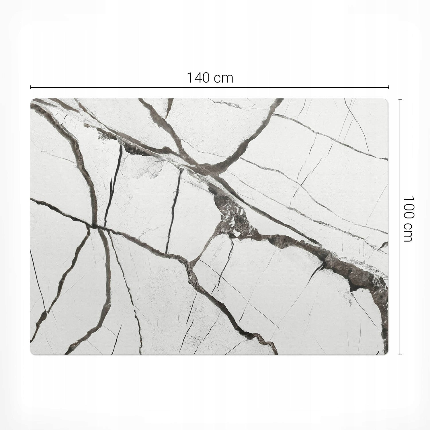 PVC Protective Mat Under Chair for Marble Crack Cabinet 140x100 Packaging status original