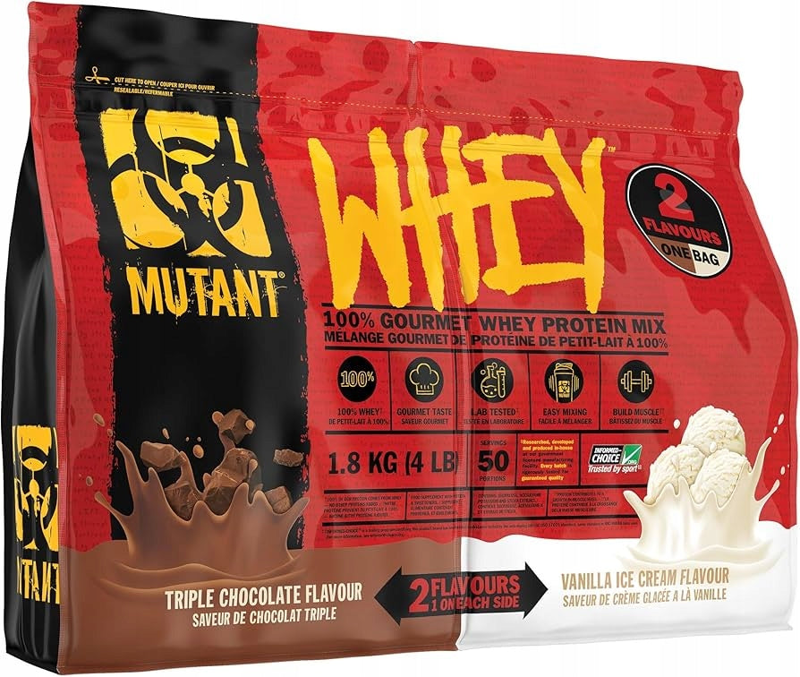 PVL MUTANT WHEY 1800g Triple Chocolate / Vanilla Ice Cream 2 FLAVORS IN ONE