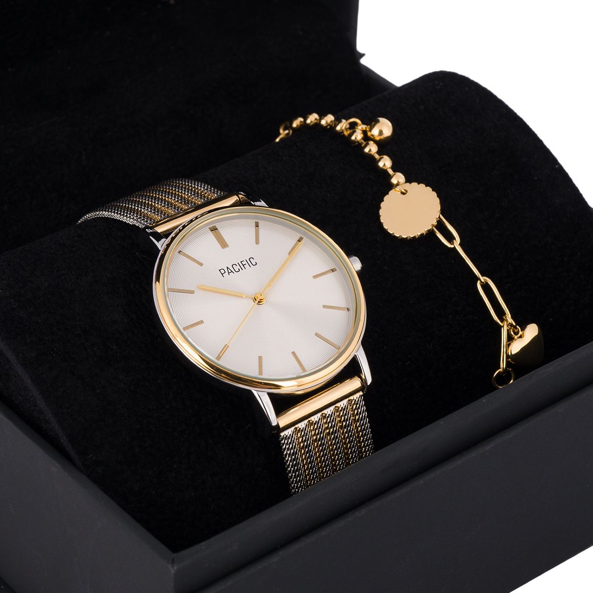 Pacific X6159-05 set gold watch bracelet pendant elegant Brand Pacific