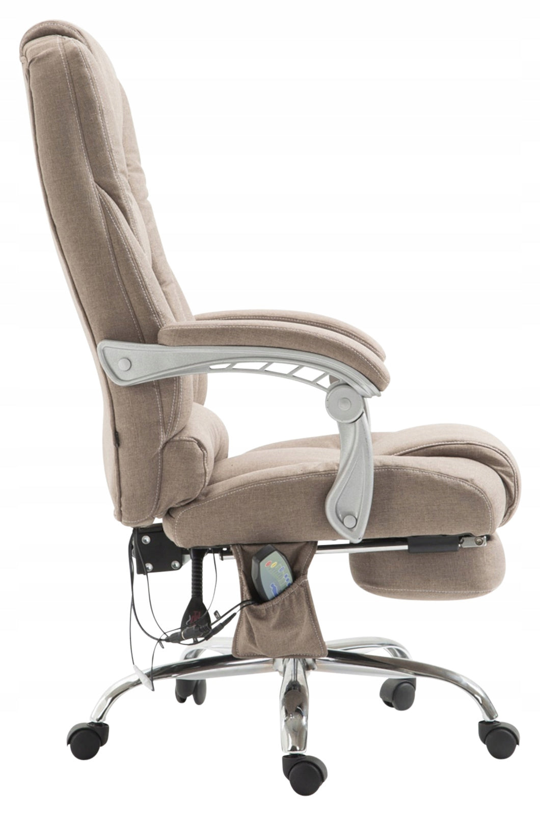Pacific office chair with massage, taupe material Brand BHM Germany