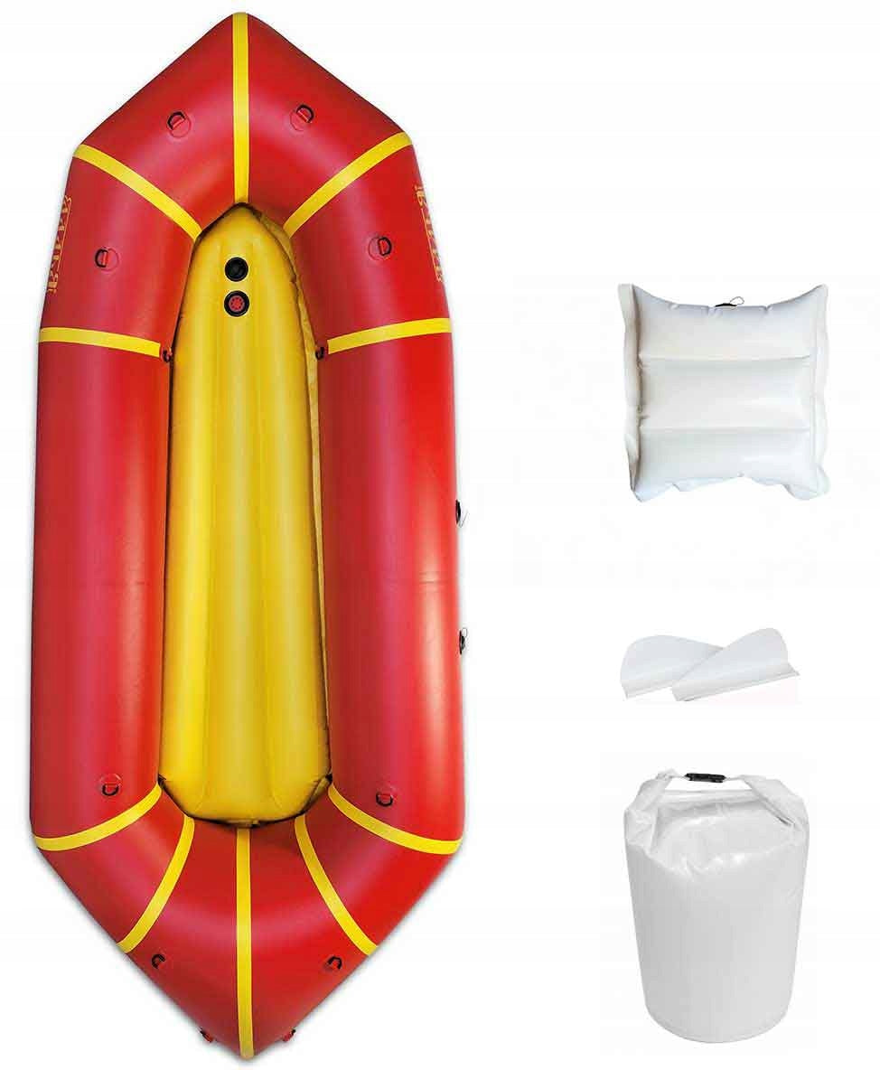 Packraft Inflatable Hiking Lightweight Ideal for 1-Person Rafting