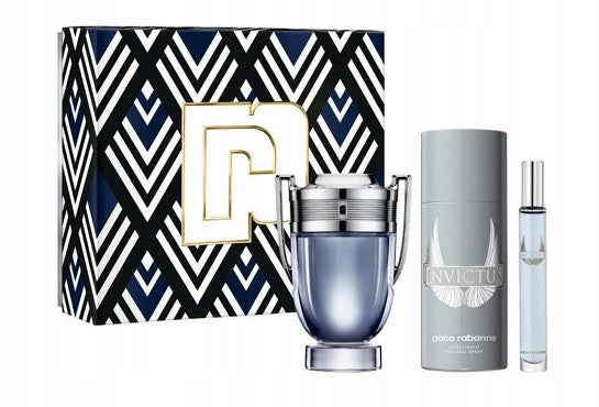 Paco Rabanne INVICTUS set: eau de toilette 100ml + 10ml +deodorant 150ml