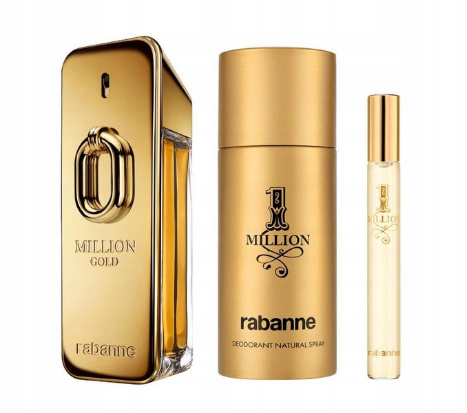 Paco Rabanne Million Gold Intense EDP 100ml + EDT 10ml + Deodorant 150ml Brand Paco Rabanne