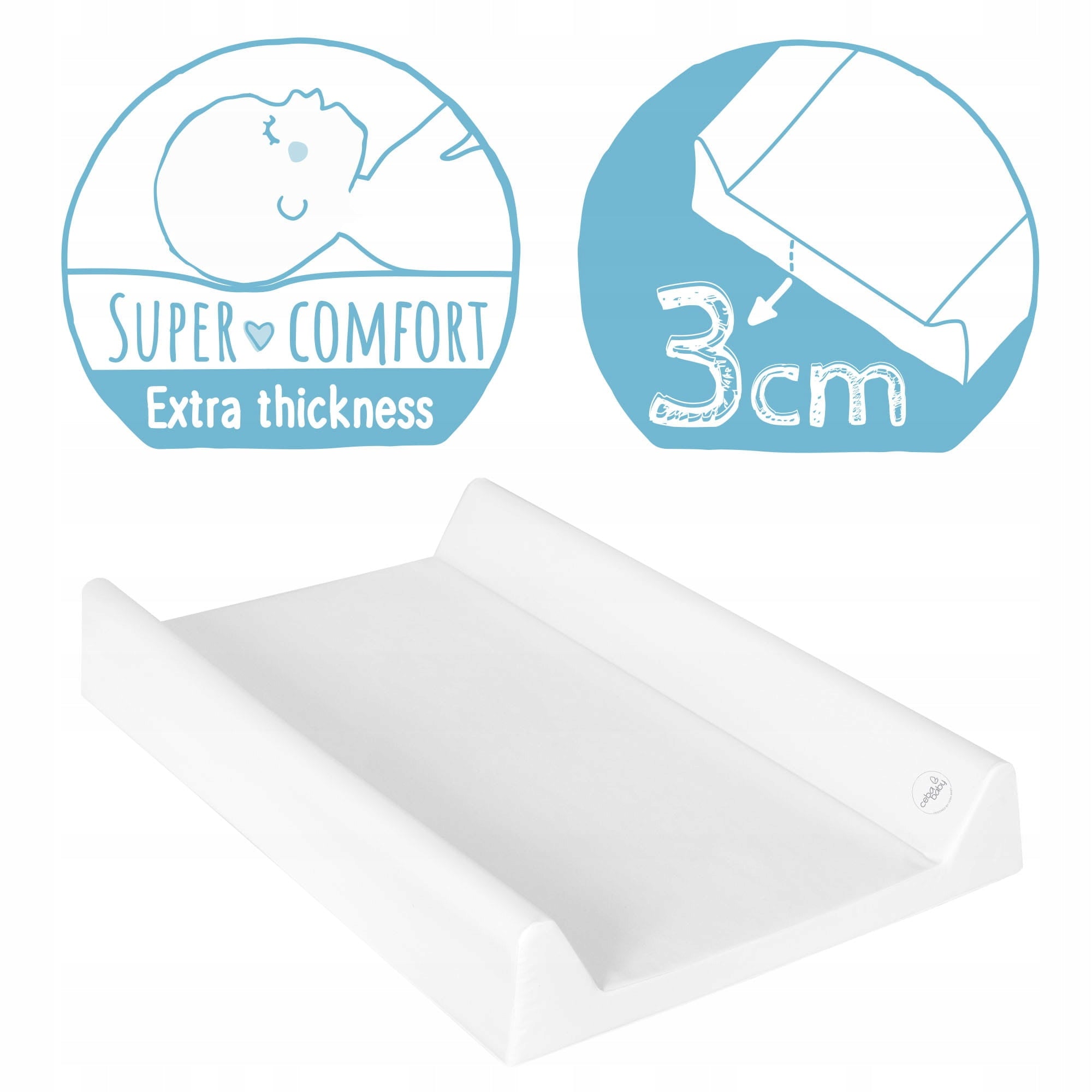 Padded Changing Table with Premium Handles 50x70 Basic Glamour Style Product width 50 cm