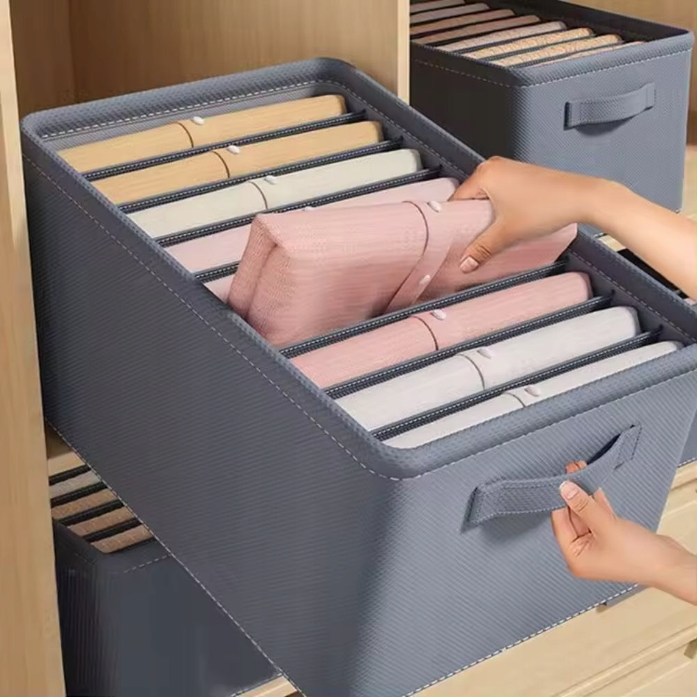 Padded Organizer for Cabinet Drawer Box Grey Container Large Length 44 cm