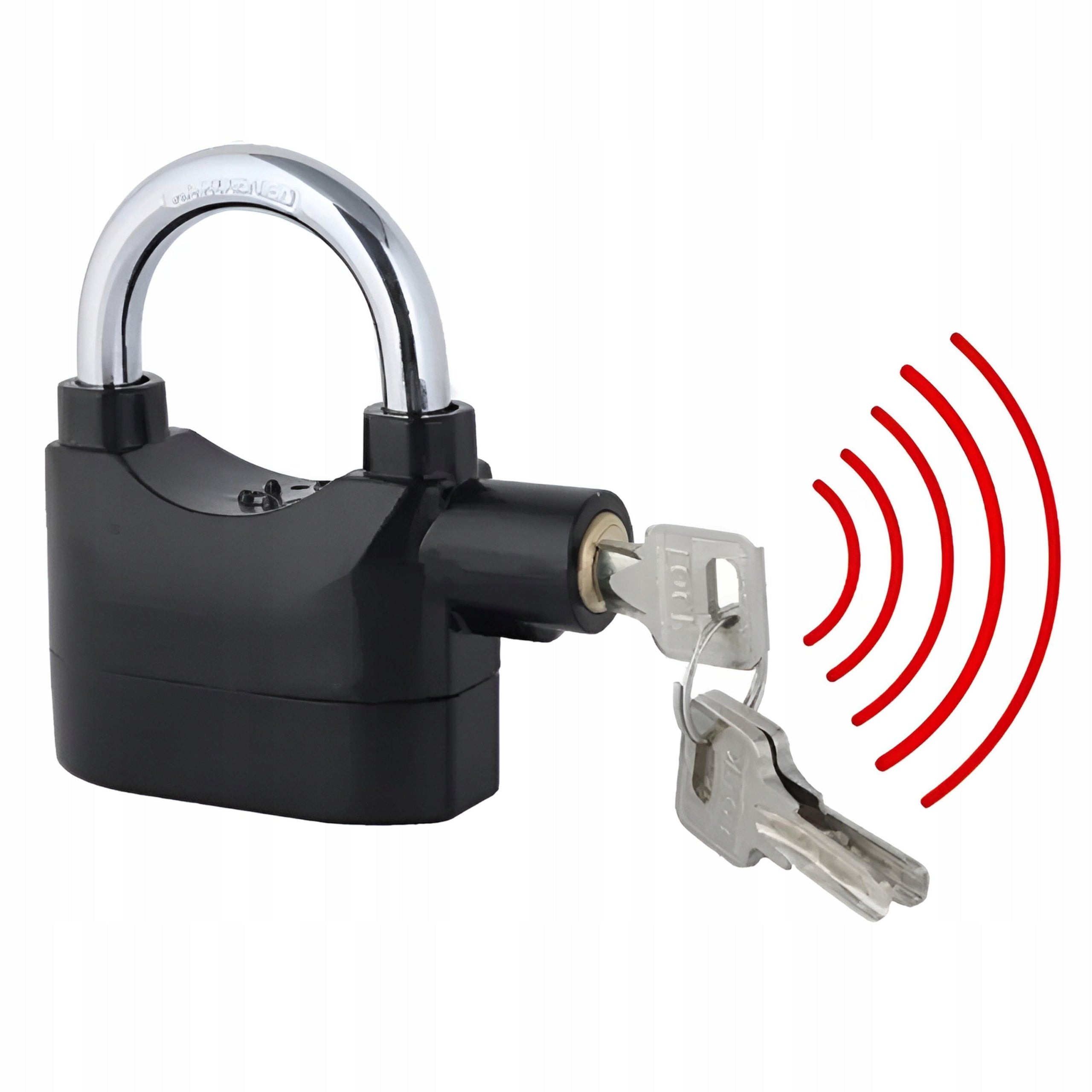 Padlock with alarm 110 dB loud alarm lock motor bike for garage gate