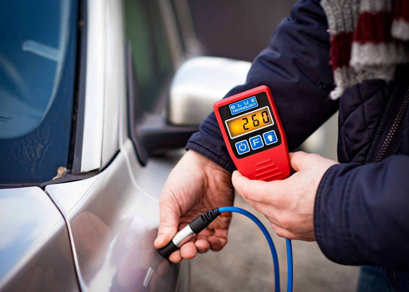 Paint Thickness Meter Sensor Tester P-13-S-AL Steel Alu Ball Probe PL Brand Blue Technology