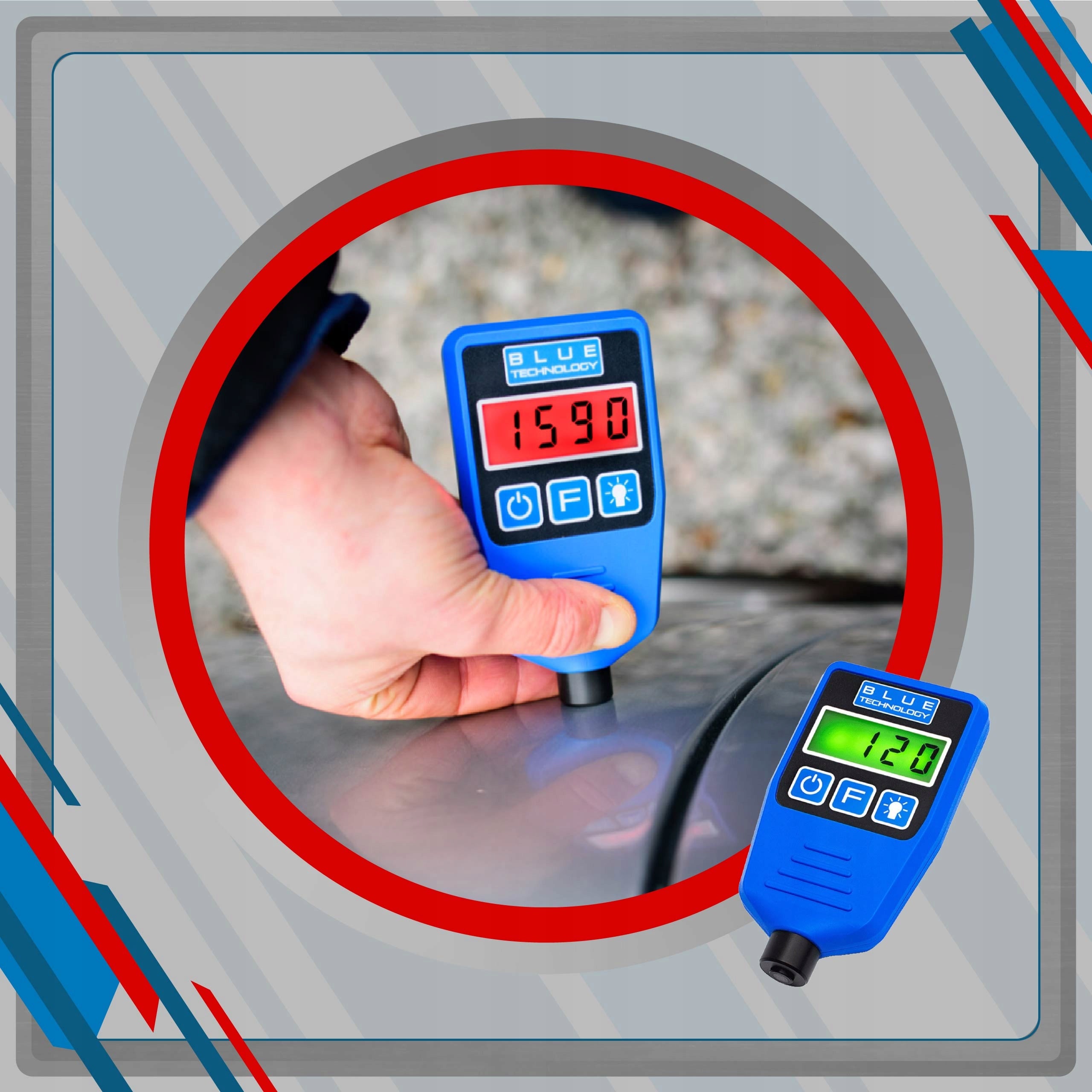 Paint Thickness Meter Tester Blue Technology DX-13-AL steel and aluminum Brand Blue Technology