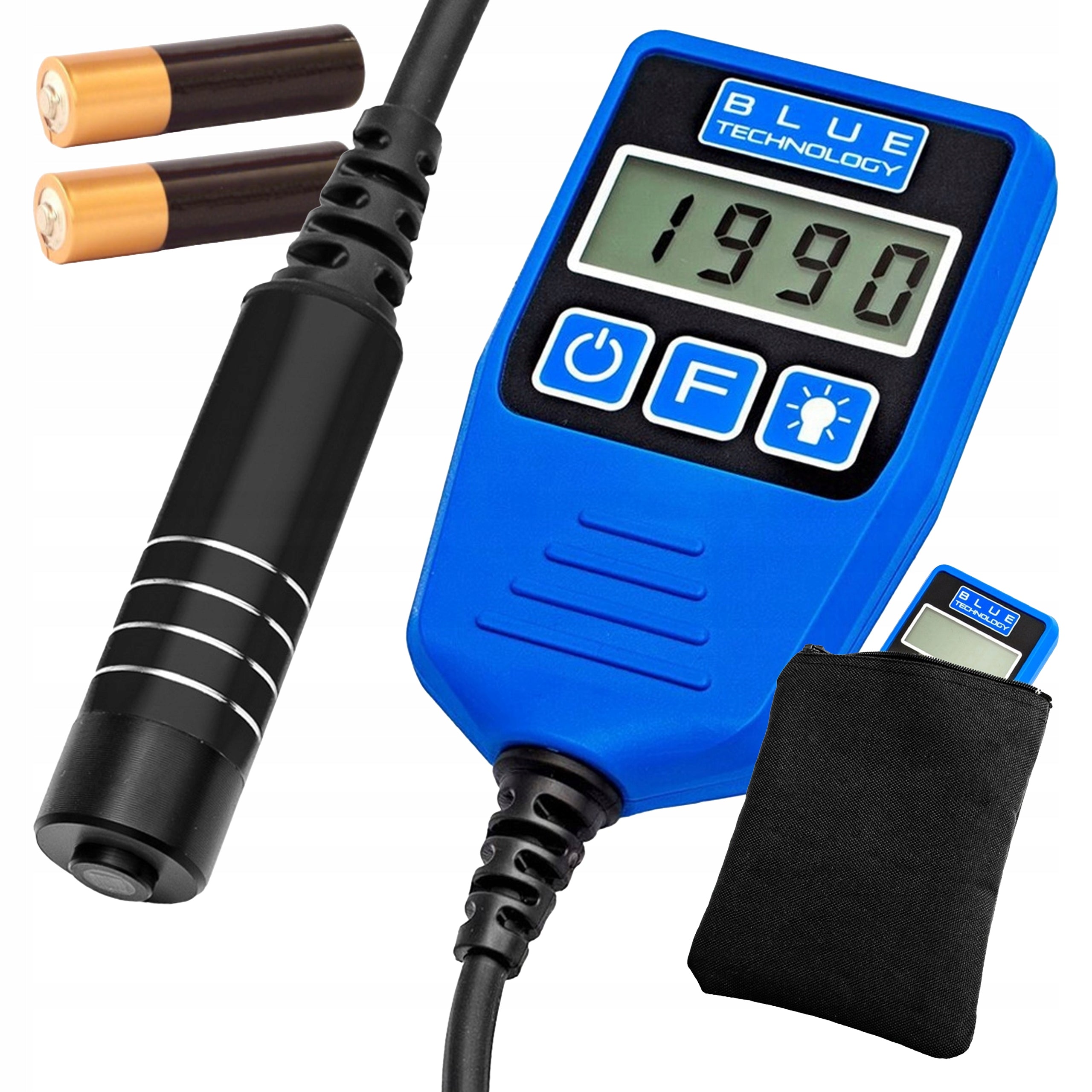 Paint thickness gauge with batteries tester for steel and galvanized Polish