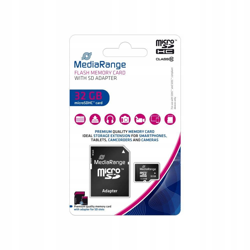 Paměťová karta microSD MediaRange MR959 s kapacitou 32 GB Manufacturer MediaRange