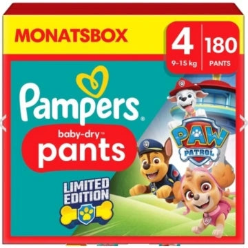 Pampers Baby-Dry Diapers Size 4 180 Pack