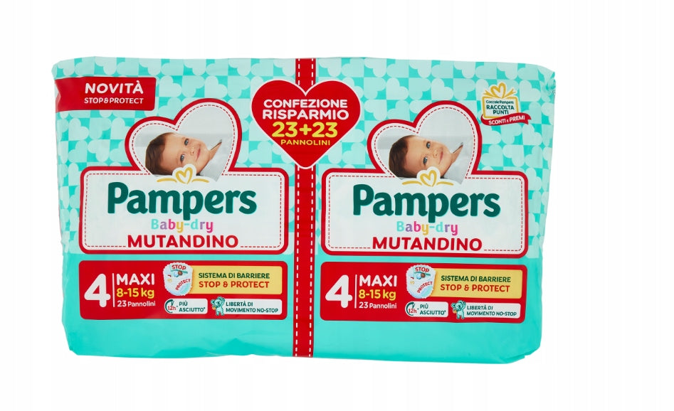 Pampers Baby-dry Mutandino Maxi size4(8-15 kg) 46pcs